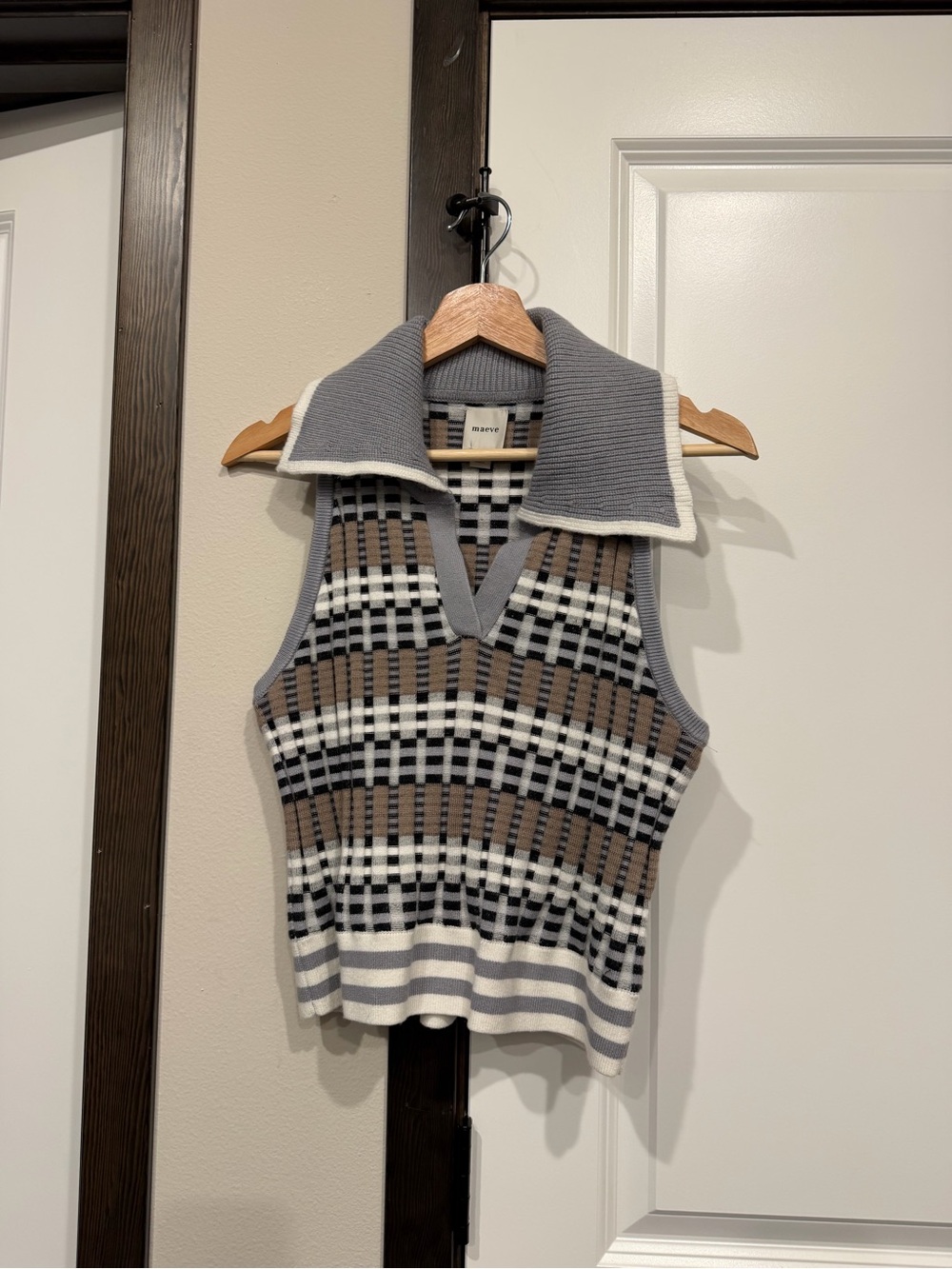 Anthropology Maeve Halter Polo Sweater Tank - Picture 2 of 4